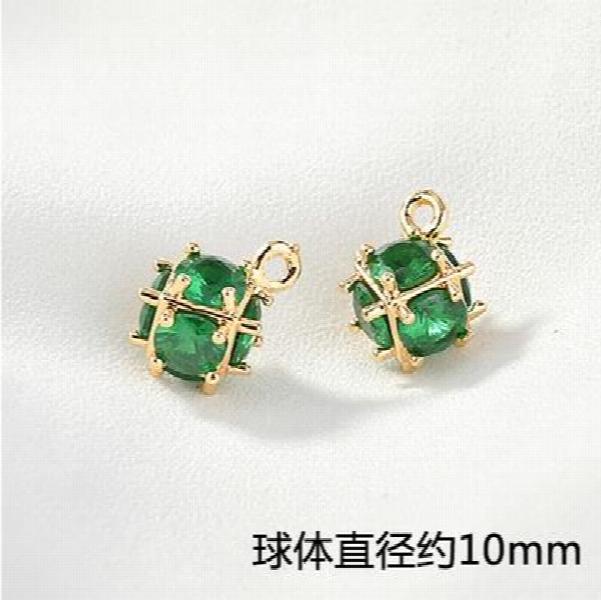 Copper/Zircon Geometric Charms DIY Jewelry Earrings/Necklace Pendant