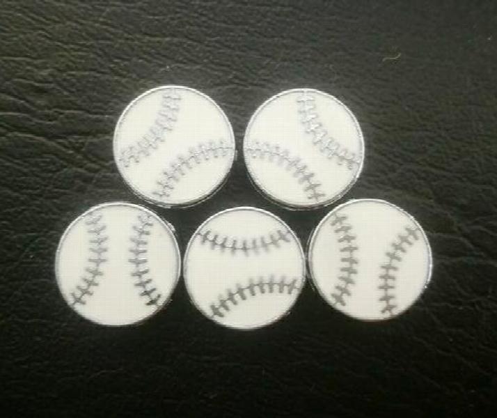 100pcs 8mm Baseball Slide Charms for Leather Wristband Jewelry