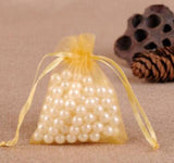 100pcs Organza Sheer Gauze Jewelry Bags Drawstring Wedding Christmas Gift Bag