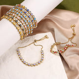 HECHENG Colorful Eyes Tennis Bracelet Lucky Eyes Bracelet for Women Girls