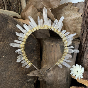 Wicca Raw Crystal Crown Witch Hair Accessories