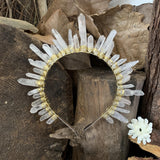 Wicca Raw Crystal Crown Witch Hair Accessories