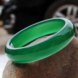 Zheru Agate Chalcedony Ice Green Bracelet 54-64mm