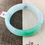 Natural Jadeite Bracelet Double 54-62mm Female Jade Bracelet Gift Certificate