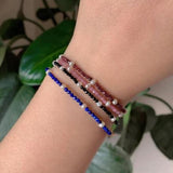 Natural Stone Pearl Bracelet with Garnets & Tourmaline