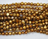 AAA 8-9 MM Top Baroque Beads Brown Freshwater Pearl Jewellery