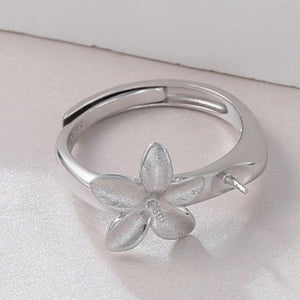 925 Silver Adjustable Ring Setting for Women Semi Mount Base