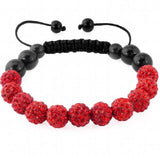10mm Multicolor Micro Pave Disco Bead Bracelet Crystal