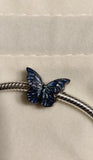 Enamel 925 Silver Butterfly Bead Charm for European Bracelets