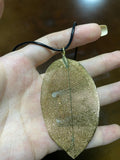 18K Leaf Necklace Winter Sweater Decoration Pendant Boutique Jewelry