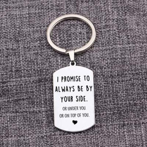 Engraved Keychain I PROMISE TO ALWAYS BE BY YOUR SIDE Wedding