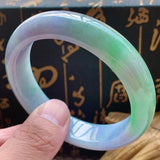 Zheru Jewelry Natural Burmese Jade Two-color 54-64mm Bracelet Princess Gift
