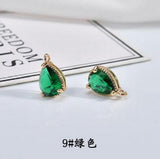 20pcs Zircon Decor Geometry Alloy Charms DIY Jewelry Pendant