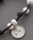 Arrival Favorite Pearl Jewelry Leather Freshwater Pearl Bracelet