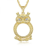 Reading Glasses Chain Magnifying Glass Necklace Owl Pendant Crystal Magnifier