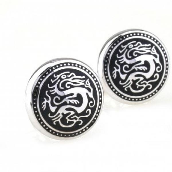 Enamel Epoxy Dragon Cufflink Cuff Link 1 Pair