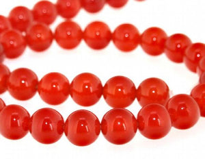 10mm Red Agate Gemstone Loose Beads 15inches Strand
