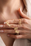 Personalized Birth Flower Name Necklace