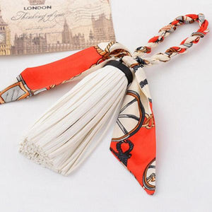 Charm Pendant Silk Tassel Keychain PU Leather Tassels Car Key Holder