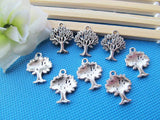 100pcs Filigree Tree of Life Pendant Charm, DIY Jewelry Making