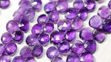 5pc Heart Faceted Loose Beads - Chalcedony Amethyst Sunstone Iolite