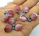 Natural Stone Tiger Eye Lapis Quartz Opal Charms Pendants for DIY Jewelry Making
