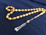 Yellow Fire Amber 925 Silver Tassels Rosary Teasbeh Chapelet