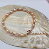 Colorful Freshwater Pearl Bracelet Wedding Mom Charming Lady Fine Jewelry Gift
