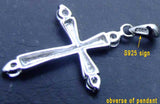 Sterling Silver Cross Pendant with Cubic Zirconia