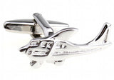Lepton Classic Aircraft Styling Cufflinks Men's - Silver Plane Cuff Link