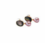 925 Silver Shell Sea Water Drop Freshwater Pearl Earrings