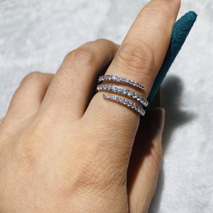 Twist Stacks Stackable Rings For Women Wedding Cubic Zircon Engagement