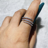 Twist Stacks Stackable Rings For Women Wedding Cubic Zircon Engagement
