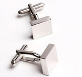 Brushed Metal Cufflinks for Men Shirt Sleeve Button