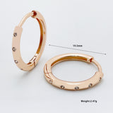 Small Hoop Earrings 585 Rose Natural Zircon Hot Party Gift Jewelry