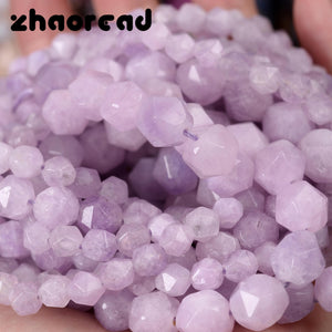 Natural Amethysts Stone Beads Faceted Spacer Beads for Jewelry Making DIY