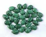 10x14mm Natural Malachite Pear Shape Loose Beads Jewelry Making