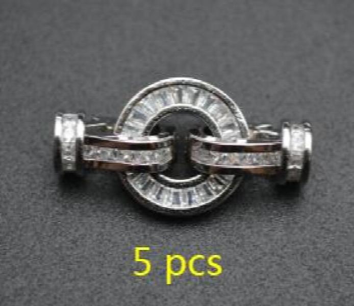 Micro Pave Square CZ Round Shape Charm Clasps Jewelry Components