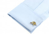 Yellow Copper Novelty Chief Style Cuff Links