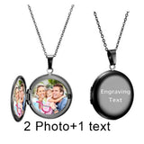 Heart Locket Name Date Necklace Stainless Steel Choker Jewelry