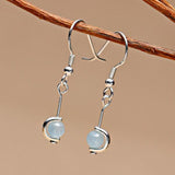 925 Silver Gemstone Earrings Retro Style