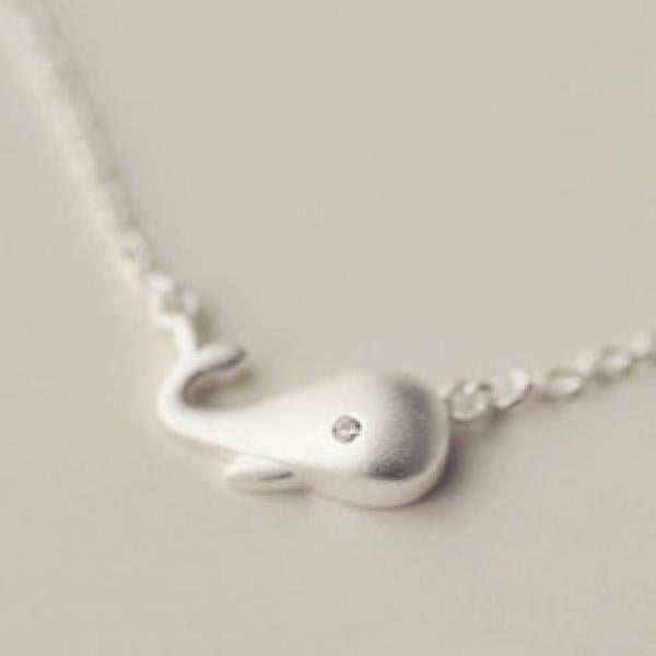 925 Sterling Silver Whale Necklace & Pendant for Women