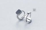 925 Sterling Silver Square Hoop Huggie Earrings 7mm*12mm