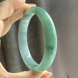 Burmese Jadeite Light Green 54-64mm Bracelet for Mom and Girlfriend