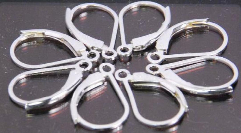 5 Pairs Sterling Silver Lever Back Earrings 10X17mm DIY Jewelry Making Hot