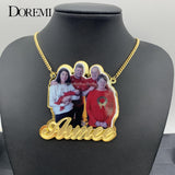 Personalized Acrylic Name Picture Necklace for Women