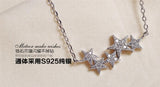 925 Silver Zircon Star Necklace for Women