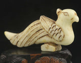 Vintage Hand Carved Jade Bird Statue