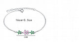 925 Sterling Silver Daisy Flower Charm Bracelet for Women