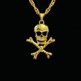Vintage Punk Skull Head Pendant Necklace Halloween Gift